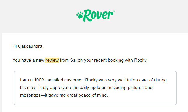 Real customer dog photo from highly rated Rover boarding reviews in Keller TX
